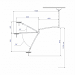 Mennyezeti rögzítő készlet, Emaled 200D sebészeti lámpa