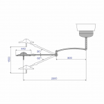 Emaled 300D Plus sebészeti lámpa, mennyezeti rögzítés 160.000 lux