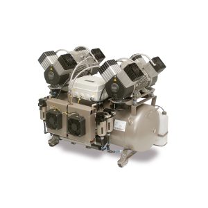 Compresor EKOM DK50 2x4VR/110 S/M, cu carcasa de insonorizare si uscator de aer pentru 8 unituri stomatologice