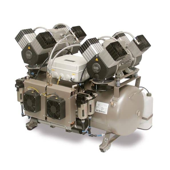 Compresor EKOM DK50 2x4VR/110/M, cu uscator de aer cu membrana sau cu adsorbtie, cabinete stomatologice
