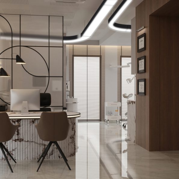 Moduláris LED világítótest LAKO Flow 2400x1800mm fogorvosi rendelők számára